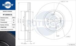 ROTINGER Disc frana ROTINGER GRAPHITE LINE RT 20350-GL (RT 20350-GL)