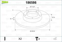 VALEO Disc frana VALEO 186586 (186586)