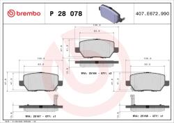 BREMBO set placute frana, frana disc BREMBO PRIME LINE P 28 078 (P 28 078)