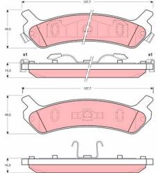 TRW set placute frana, frana disc TRW GDB896 (GDB896)