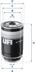 UFI filtru combustibil UFI 24.468. 00 (24.468.00) - automobilus
