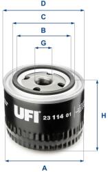 UFI Filtru ulei UFI 23.114. 01 (23.114.01)
