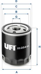 UFI Filtru ulei UFI 23.254. 00 (23.254.00)