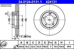 ATE Disc frana ATE 24.0124-0131.1 (24.0124-0131.1)
