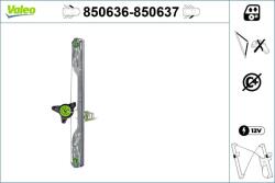 VALEO Mecanism actionare geam VALEO 850636 (850636) - automobilus