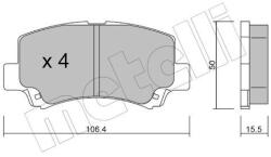 METELLI set placute frana, frana disc METELLI 22-0419-0 (22-0419-0)