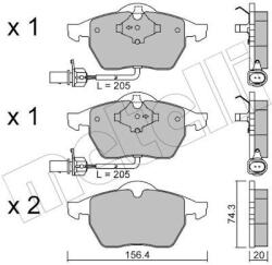METELLI set placute frana, frana disc METELLI 22-0181-3 (22-0181-3)