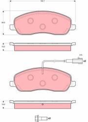 TRW set placute frana, frana disc TRW GDB1627 (GDB1627)
