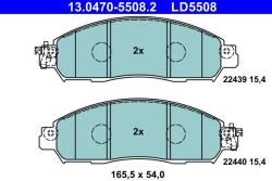 ATE set placute frana, frana disc ATE Ceramic 13.0470-5508.2 (13.0470-5508.2)