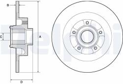 DELPHI Disc frana DELPHI BG9134RSC (BG9134RSC)