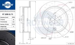 ROTINGER Disc frana ROTINGER GRAPHITE DRILLED & SLOTTED PLUS RT 1898-GL T5 (RT 1898-GL T5)