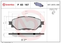BREMBO set placute frana, frana disc BREMBO PRIME LINE P 83 167 (P 83 167)