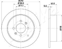 ASHIKA Disc frana ASHIKA 61-00-0616 (61-00-0616)