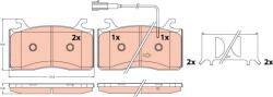 TRW set placute frana, frana disc TRW GDB2617 (GDB2617)