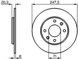 Bosch Disc frana BOSCH 0 986 478 371 (0 986 478 371)