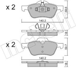 METELLI set placute frana, frana disc METELLI 22-0555-0 (22-0555-0)