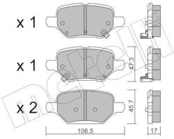 METELLI set placute frana, frana disc METELLI 22-1213-0 (22-1213-0)