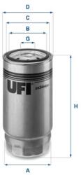 UFI filtru combustibil UFI 24.344. 00 (24.344.00) - automobilus