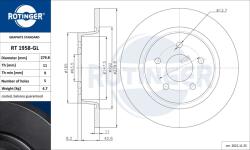 ROTINGER Disc frana ROTINGER GRAPHITE LINE RT 1958-GL (RT 1958-GL)