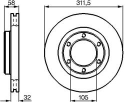 Bosch Disc frana BOSCH 0 986 478 580 (0 986 478 580)