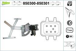 VALEO Mecanism actionare geam VALEO 850300 (850300)
