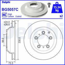 DELPHI Disc frana DELPHI BG5057C (BG5057C)