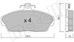 METELLI set placute frana, frana disc METELLI 22-0174-1 (22-0174-1)