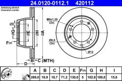ATE Disc frana ATE 24.0120-0112.1 (24.0120-0112.1)