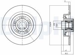 DELPHI Disc frana DELPHI BG9027RS (BG9027RS)