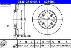 ATE Disc frana ATE 24.0123-0103.1 (24.0123-0103.1)