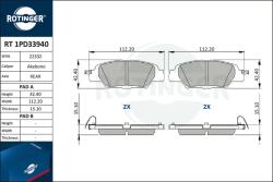 ROTINGER set placute frana, frana disc ROTINGER RT 1PD33940 (RT 1PD33940)