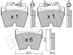 METELLI set placute frana, frana disc METELLI 22-1043-0 (22-1043-0)