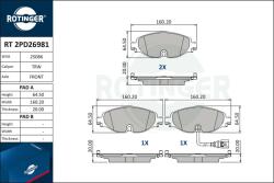 ROTINGER set placute frana, frana disc ROTINGER RT 2PD26981 (RT 2PD26981)