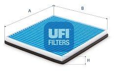 UFI Filtru, aer habitaclu UFI ARGENTIUM 34.253. 00 (34.253.00)