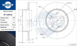 ROTINGER Disc frana ROTINGER GRAPHITE LINE RT 1190-GL (RT 1190-GL)