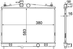 MAHLE Radiator, racire motor MAHLE BEHR CR 856 000S (CR 856 000S)