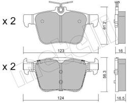 METELLI set placute frana, frana disc METELLI 22-0981-2 (22-0981-2)