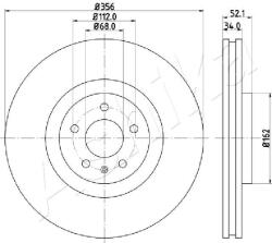 ASHIKA Disc frana ASHIKA 60-00-0929 (60-00-0929)