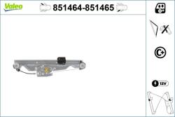 VALEO Mecanism actionare geam VALEO 851464 (851464) - automobilus