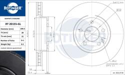 ROTINGER Disc frana ROTINGER GRAPHITE LINE RT 20155-GL (RT 20155-GL)