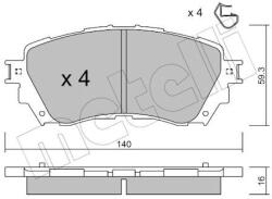 METELLI set placute frana, frana disc METELLI 22-0994-0 (22-0994-0)