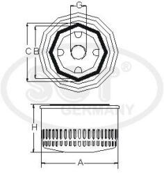 Sct Germany Filtru ulei SCT GERMANY SM 101 (SM 101)