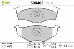 VALEO set placute frana, frana disc VALEO 598403 (598403)