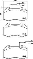 BREMBO set placute frana, frana disc BREMBO PRIME LINE P 23 162 (P 23 162)