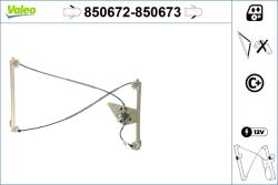VALEO Mecanism actionare geam VALEO 850672 (850672) - automobilus