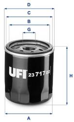 UFI Filtru ulei UFI 23.717. 00 (23.717.00)