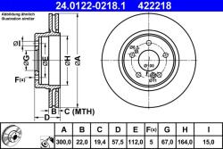 ATE Disc frana ATE 24.0122-0218.1 (24.0122-0218.1)