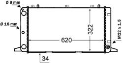 MAHLE Radiator, racire motor MAHLE BEHR CR 1415 000S (CR 1415 000S)