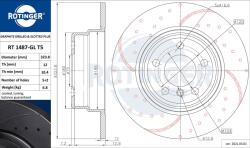 ROTINGER Disc frana ROTINGER GRAPHITE DRILLED & SLOTTED PLUS RT 1487-GL T5 (RT 1487-GL T5)