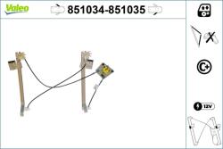 VALEO Mecanism actionare geam VALEO 851034 (851034) - automobilus